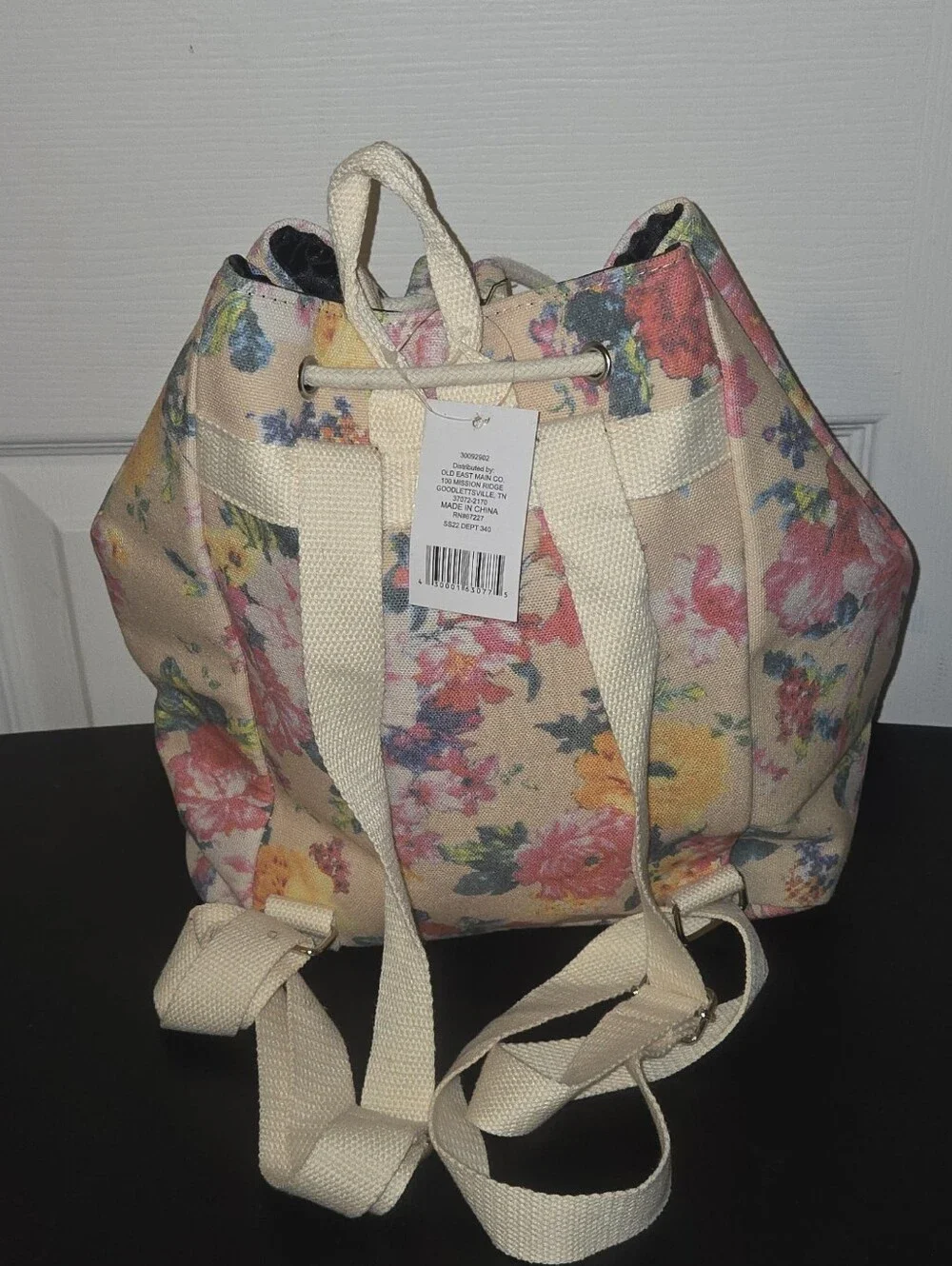 Floral Pink Drawstring Backpack - Women's Fashion Bag